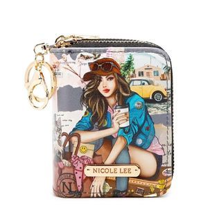 L- Nicole Lee Zip Around Card Wallet - journey of Stephanie